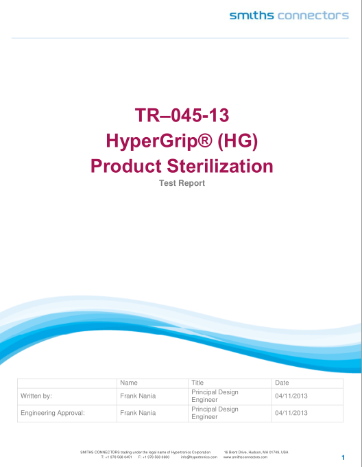 HyperGrip消毒测试报告